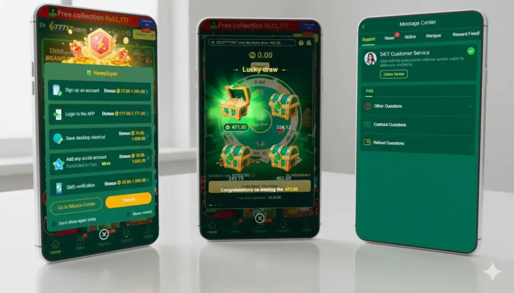 777xp game luck draw support new player bonuses